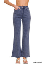 Going For It Blackberry Frayed Hem Pants