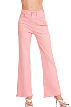 Going For It Pink Frayed Hem Pants