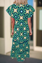 Take Me Back Green Abstract Maxi Dress