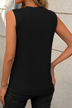 Easy Days Black Pleated Tank