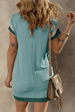 All My Secrets Blue Ribbed T-Shirt Dress
