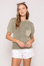 Love Beyond Olive Mineral Wash Sweater