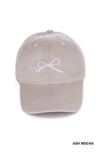 Ash Mocha Coquette Ribbon Cotton Cap