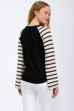 Favorite Moments Stripe Raglan Flared Sleeve Top