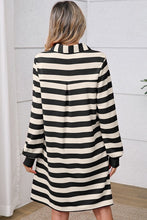 Rumor Has It Black Stripe Collared Mini Dress