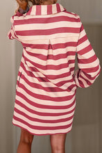 Rumor Has It Pink Stripe Collared Mini Dress
