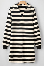 Rumor Has It Black Stripe Collared Mini Dress