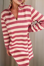 Rumor Has It Pink Stripe Collared Mini Dress