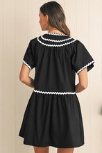 Joyful Moments Ricrac Detail Mini Dress