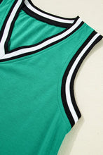 My Sporty Moment Green Contrast Trim Mini Dress