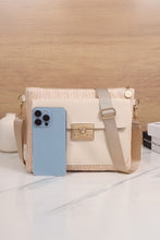 Patchwork Straw Woven Shoulder Bag