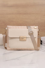 Patchwork Straw Woven Shoulder Bag