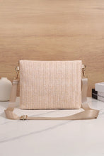 Patchwork Straw Woven Shoulder Bag