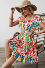 Exchange A Glance Abstract Ruffle Mini Dress