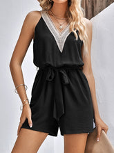 In the Air V-Neck Ruffle Trim Romper