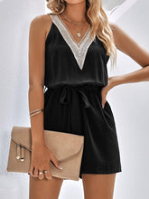 In the Air V-Neck Ruffle Trim Romper