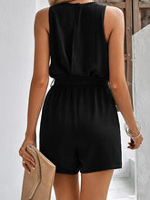 In the Air V-Neck Ruffle Trim Romper