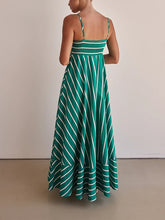 Weekend Lunch Striped A-Line Sundress