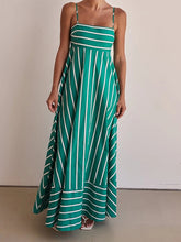 Weekend Lunch Striped A-Line Sundress