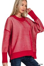 Live the Now Red Two Tone Sweater