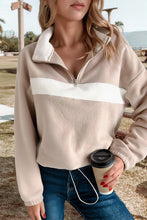 Find Your Flow Patchwork Zipped Neck Pullover