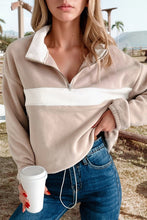 Find Your Flow Patchwork Zipped Neck Pullover
