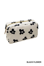 Black Flower Travel Cosmetic Bag