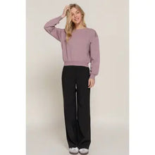 Keep Moving Mauve Crop Sweatshirt