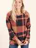 Keep You Guessing - Comfy Plaid Casual Knit Tunic