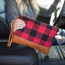 Buffalo Plaid Clutch Red