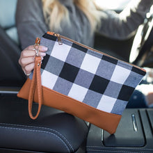 Buffalo Plaid Clutch White