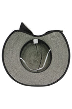 Bow Straw Sun Hat White/Black