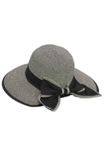 Bow Straw Sun Hat White/Black