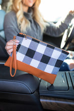 Buffalo Plaid Clutch White