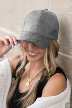 Suede Boyfriend Ball Cap Gray
