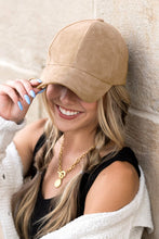 Suede Boyfriend Ball Cap Khaki