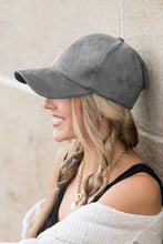 Suede Boyfriend Ball Cap Gray