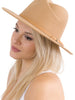 Chase Your Dreams - Beige Asymmetrical Crease Felt Rancher Hat