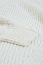 Winter Wonders - Hollow-Out Puffy Sleeve Knit Sweater
