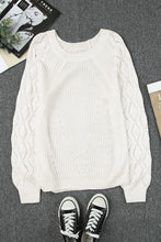 Winter Wonders - Hollow-Out Puffy Sleeve Knit Sweater