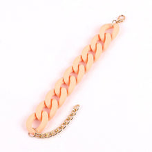 Peach Chunky Chain Bracelet