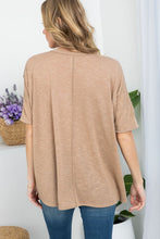 Wait and See - Camel Oversized Top