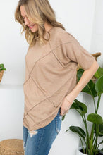 Wait and See - Camel Oversized Top