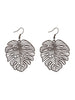 Monstera Leaf Laser Cut Filigree Earrings
