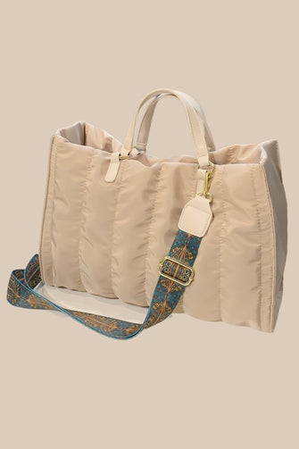 Puffer Tote Tan