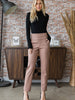 A New Day - Khaki Straight Pants with Wide Waistband