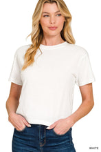 All Together White Crew Neck Cropped Tee