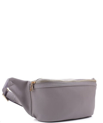 Take The Day - Grey Vegan Leather Fanny Pack