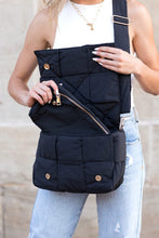 Foldover Puffer Crossbody Black