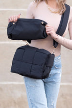 Foldover Puffer Crossbody Black